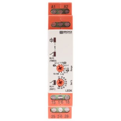 Broyce Control LEDK  12-230V AC/DC Single Timer Relay 0.1 s- 100 h