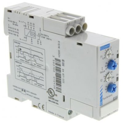 Crouzet 84871033 Current Monitoring Relay, SPDT, DIN Rail