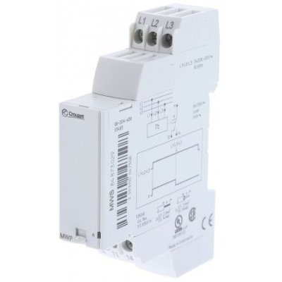 Crouzet 84873029 Phase, Voltage Monitoring Relay, 3 Phase, SPDT, 183 → 528V ac, DIN Rail