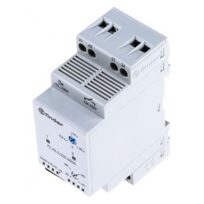 Finder 72.42.0.230.0000 DIN Rail Monitoring Relay, 1 Phase, DPST