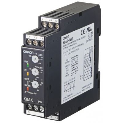 Omron K8AKPW2380480VAC Voltage Monitoring Relay with SPDT