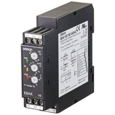 Omron K8AK-VS2 24VAC/DC Voltage Monitoring Relay with SPDT