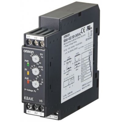 Omron K8AK-VS3 24VAC/DC Voltage Monitoring Relay with SPDT Contacts