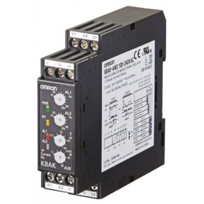 Omron K8AK-AW1 100-240VAC Current Monitoring Relay with SPDT