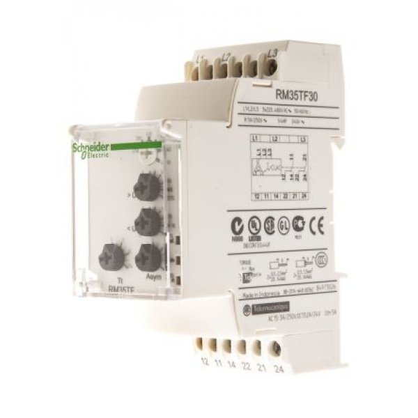 Schneider Electric RM35TF30 Phase, Voltage Monitoring Relay with DPDT Contacts
