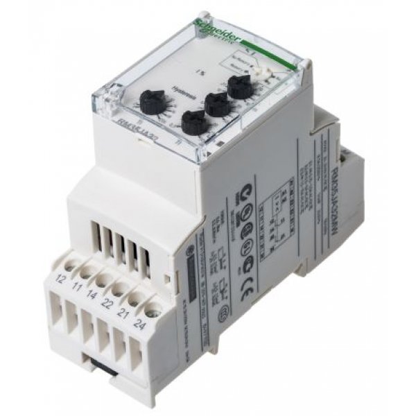 Schneider Electric RM35JA32MW Current Monitoring Relay with DPDT Contacts