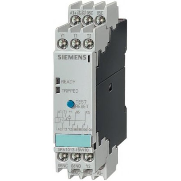 Siemens 3RN10111BM00 Temperature Monitoring Relay with DPDT Contacts, 230 V ac