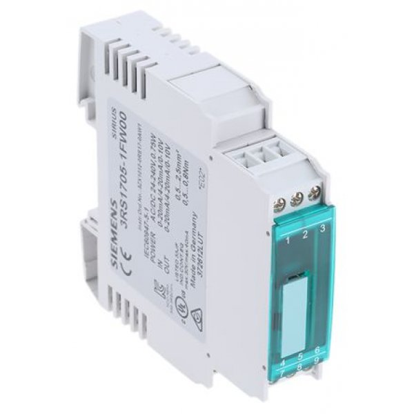 Siemens 3RS17051FW00 Analogue to Analogue Signal Conditioner, 0 → 10 V, 0 → 20 mA Input