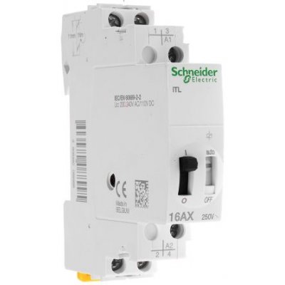 Schneider Electric A9C30812 2P Impulse Relay with 2NO Contacts 16 A 110 V dc, 230 → 240 V ac Coil
