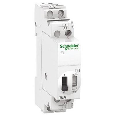Schneider Electric A9C30111 1P Impulse Relay with NO Contacts, 16 A, 12 V dc, 24 V ac Coil