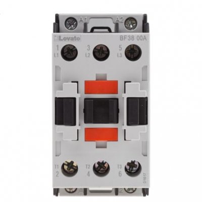 Lovato BF3800A024 Orange BF 3 Pole Contactor, 3NO, 38 A, 18.5 kW, 24 V ac Coil