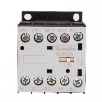 Lovato 11BG0031A024 4 Pole Contactor, 3NO/1NC, 10 A, 24 V ac Coil