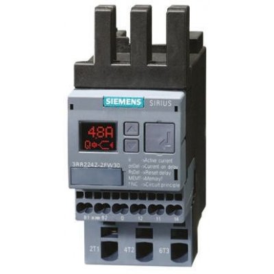 Siemens 3RR2241-1FA30 Monitoring Relay NO/NC, 1.6 → 16 A, 16 A, 2.5 W