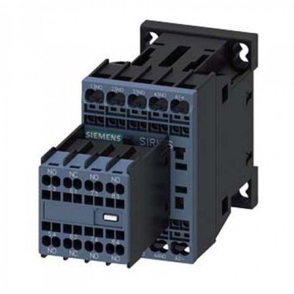 Siemens 3RH2371-2FB40 Contactor, 10 A, 24 Vdc Control, 7NO + 1NC