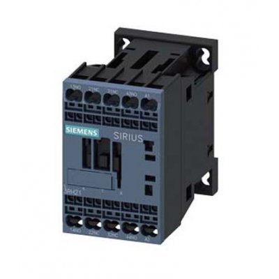 Siemens 3RH2140-2LB40 Contactor, 10 A, 2.8 W, 24 Vdc Control, 4NO