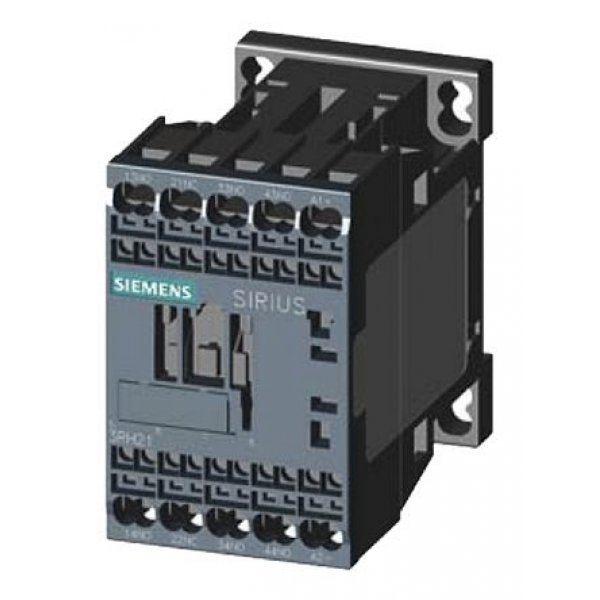 Siemens 3RH2131-2AP00 Contactor, 10 A, 230 Vac Control, 3NO + 1NC