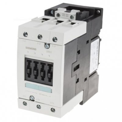 Siemens 3RT1044-1AV00 3 Pole Contactor, 3NO, 65 A, 30 kW (AC3), 400 V ac Coil