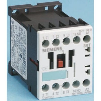 Siemens 3RT1036-1AP04-3MA0 3 Pole Contactor, 3NO, 50 A, 22 kW (AC3), 230 V ac Coil