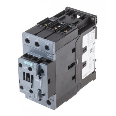 Siemens 3RT2036-1NB30 3 Pole Contactor, 3NO, 70 A, 22 kW, 33 V ac/dc Coil