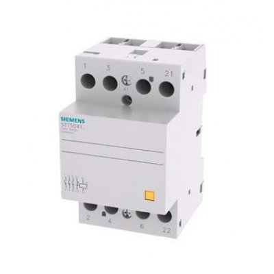 Siemens 5TT5041-2 4 Pole Installation Contactor, 3NO/1NC, 40 A, 4 W, 400 V ac Coil