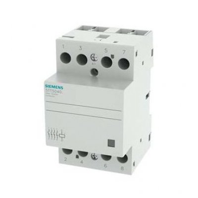 Siemens 5TT5040-2 4 Pole Installation Contactor, 4NO, 40 A, 4 W, 400 V ac Coil