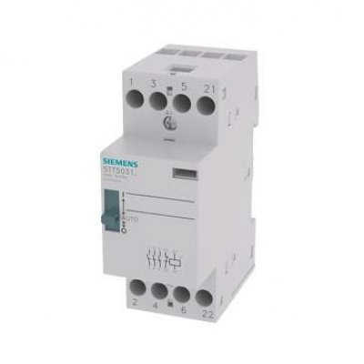 Siemens 5TT5031-8 4 Pole Installation Contactor, 3NO/1NC, 25 A, 2.2 W, 400 V ac Coil