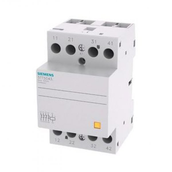 Siemens 5TT5043-2 4 Pole Installation Contactor, 4NC, 40 A, 4 W, 400 V ac Coil