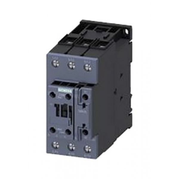 Siemens 3RT2035-1AP60 3 Pole Contactor, 3NO, 40 A, 18.5 kW (AC3), 230 V ac Coil