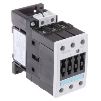 Siemens 3RT1035-1AF00 3 Pole Contactor, 3NO, 40 A, 18.5 kW (AC3), 110 V ac Coil