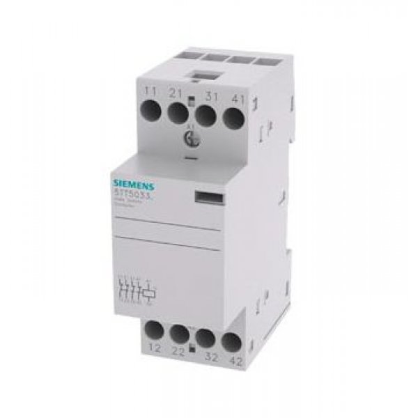 Siemens 5TT5033-2 4 Pole Installation Contactor, 4NC, 24 A, 2.2 W, 400 V ac Coil