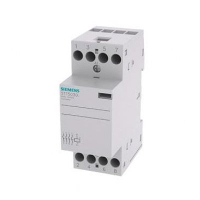 Siemens 5TT5030-1 4 Pole Installation Contactor, 4NO, 24 A, 2.2 W, 400 V ac Coil