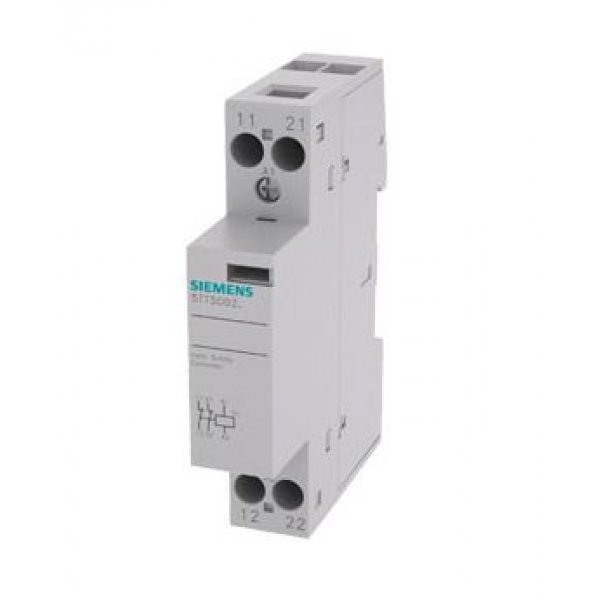 Siemens 5TT5002-2 2 Pole Installation Contactor, 2NC, 20 A, 1.7 W, 230 V ac Coil