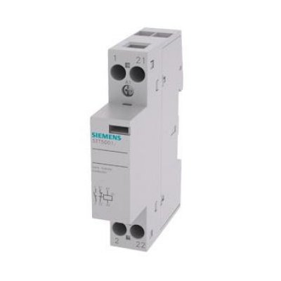 Siemens 5TT5001-2 2 Pole Installation Contactor, NO/NC, 20 A, 1.7 W, 230 V ac Coil