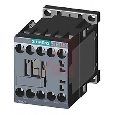 Siemens 3RH21401AK60 Contactor, 110 V ac Coil, 4 Pole, 10 A, 4NO