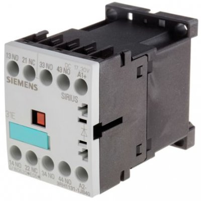 Siemens 3RH11311JB40 4 Pole Contactor, 3NO/1NC, 10 A, 24 V dc Coil