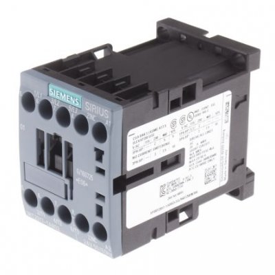 Siemens 3RT2017-1AB02 3 Pole Contactor, 3NO, 12 A, 5.5 kW (AC3), 24 V ac Coil