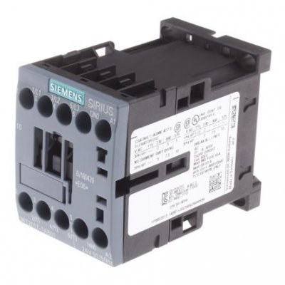Siemens 3RT2017-1AB01 3 Pole Contactor, 3NO, 12 A, 5.5 kW (AC3), 24 V ac Coil