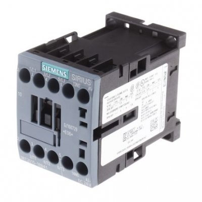 Siemens 3RT2015-1BB41 3 Pole Contactor, 3NO, 7 A, 3 kW (AC3), 24 V dc Coil
