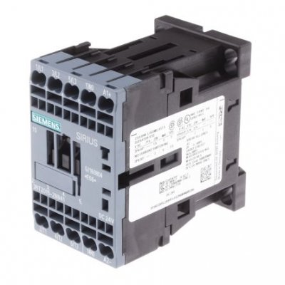 Siemens 3RT2015-2BB41 3 Pole Contactor, 3NO, 7 A, 3 kW (AC3), 24 V dc Coil