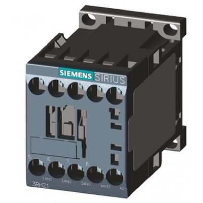 Siemens 3RH2122-1AF00 Contactor, 110 V ac Coil, 4 Pole, 10 A, 2NO + 2NC