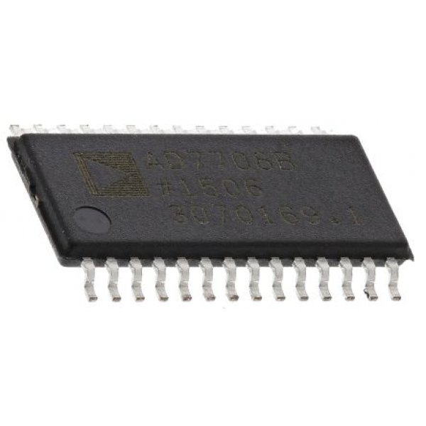 Analog Devices AD7708BRUZ 16-Bit Serial ADC Differential, Pseudo Differential Input