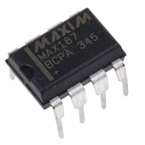 Maxim Integrated MAX187BCPA+ 12-bit Serial ADC, 8-Pin PDIP