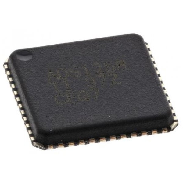 Texas Instruments ADS1258IRTCT 24-bit Serial ADC Differential, Single Ended Input