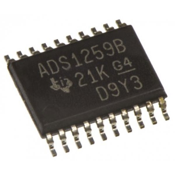 Texas Instruments ADS1259BIPW  24-bit Serial ADC Differential Input, 20-Pin TSSOP
