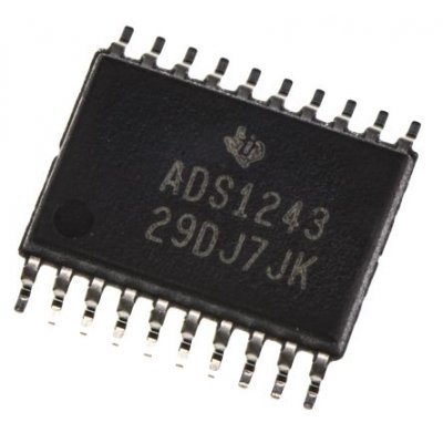 Texas Instruments ADS1243IPWT  24-bit Serial ADC Differential, Single Ended Input, 20-Pin TSSOP