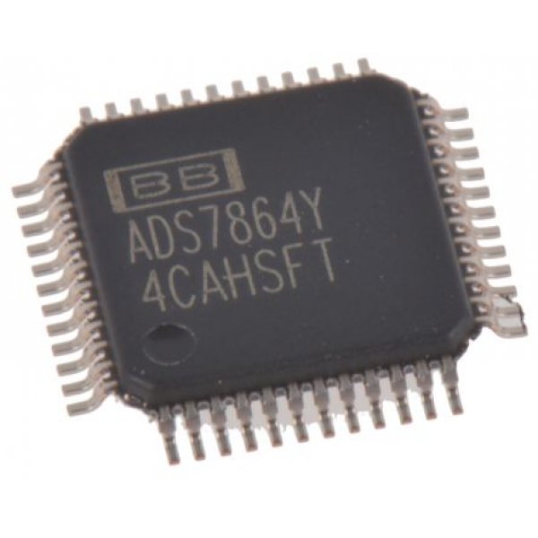 Texas Instruments ADS7864Y/250 12-bit Parallel ADC Dual Differential, Single Ended Input