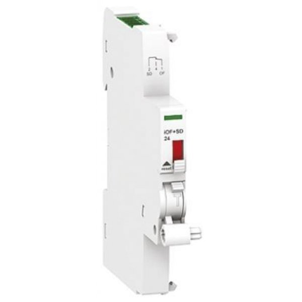 Schneider Electric A9A26897 DIN Rail Mount Auxiliary Contact with Cage Clamp Terminal