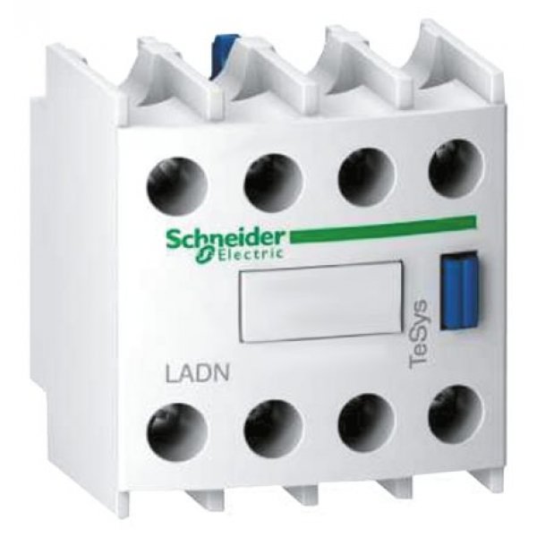Schneider Electric LADN226 Auxiliary Contact Block - 2NC + 2NO, 8 Contact, Front Mount, 10 A