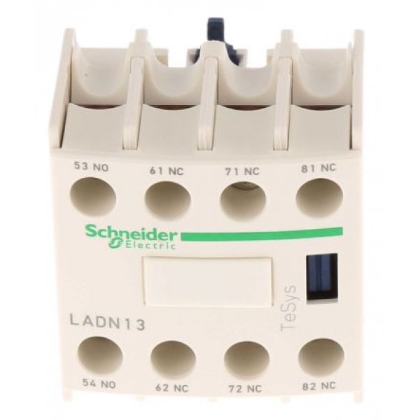 Schneider Electric LADN13 Front Mount Auxiliary Contact Block with Screw Terminal