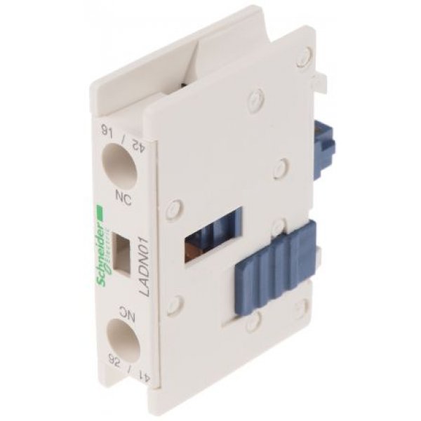 Schneider Electric LADN01 Auxiliary Contact Block - 1NC, 1 Contact, Front Mount, 10 A